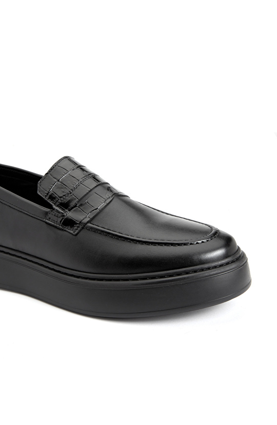 Siyah Erkek Deri Loafer