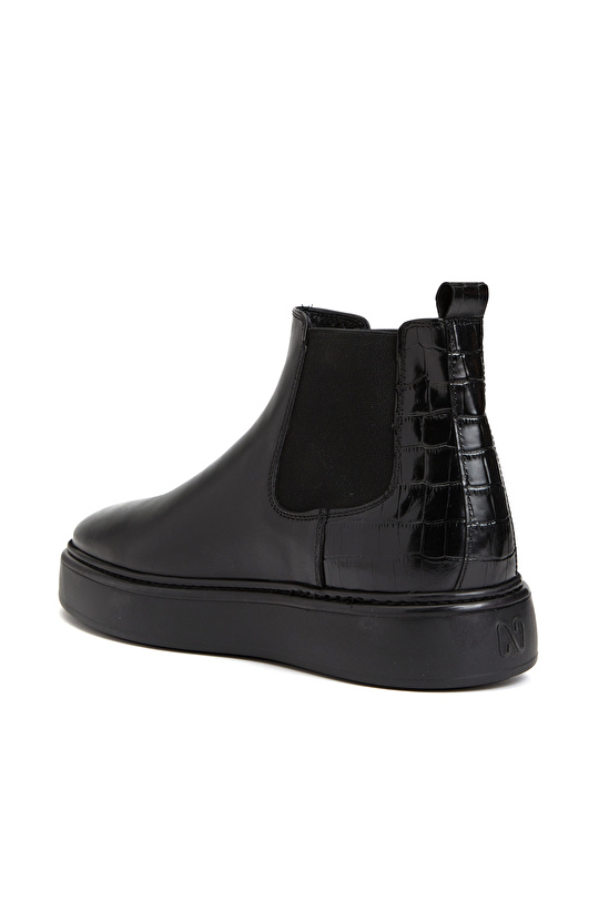 Siyah Erkek Deri Bot