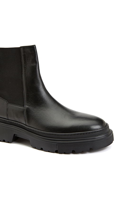 Siyah Erkek Deri Bot