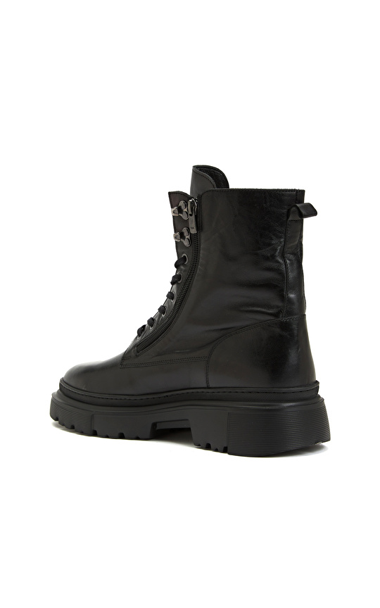 Siyah Erkek Deri Bot