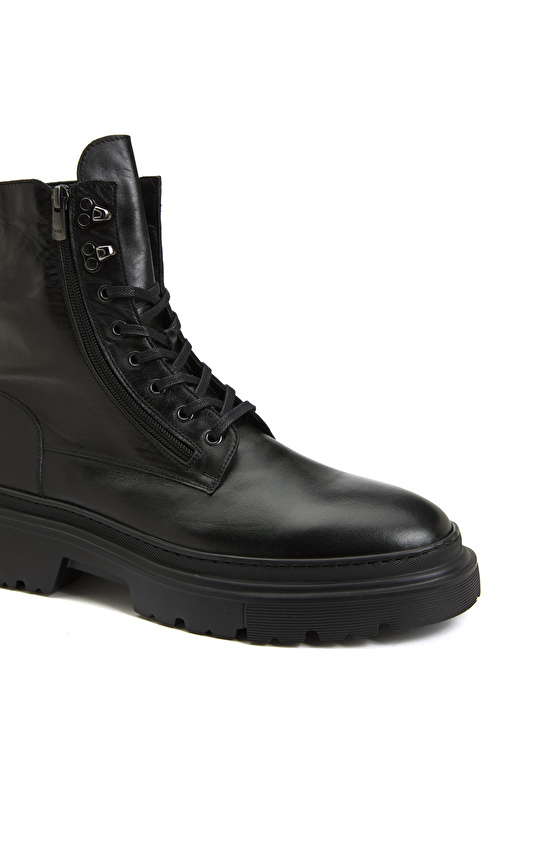 Siyah Erkek Deri Bot