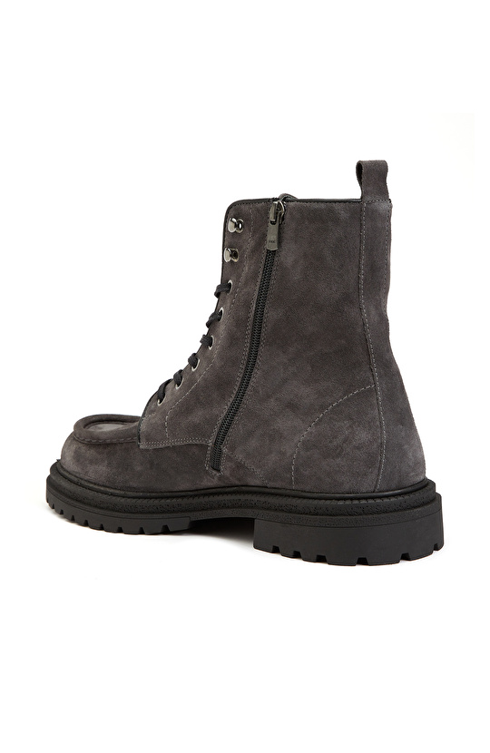 Gri Erkek Deri Bot