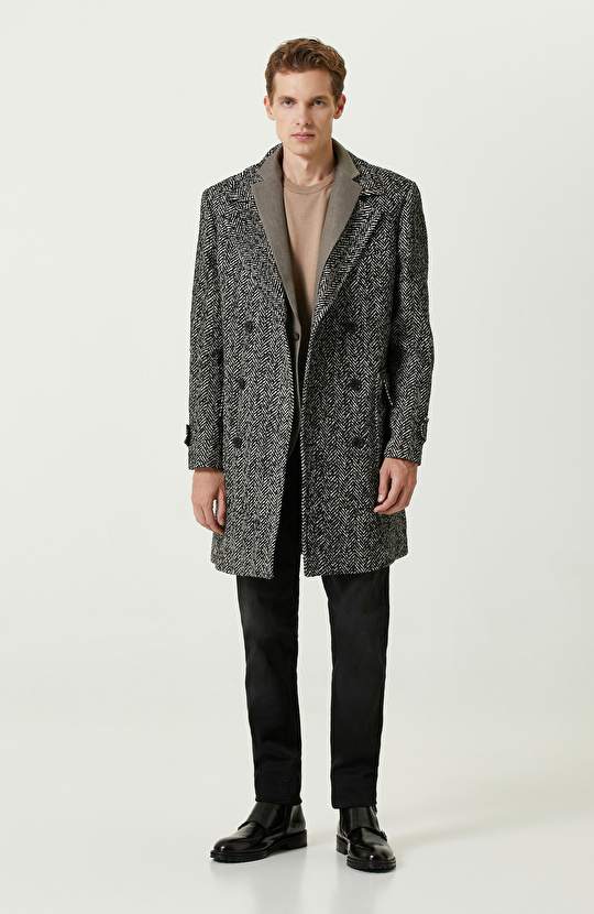 Haki Çift Yırtmaçlı Ceket