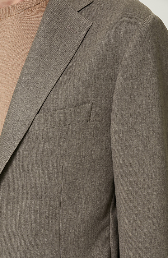 Haki Çift Yırtmaçlı Ceket