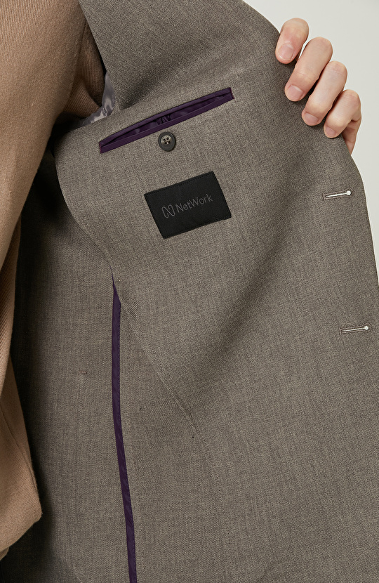 Haki Çift Yırtmaçlı Ceket