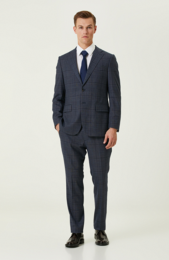 Loro Piana Kumaşıyla Üretilmiş Limited  Lacivert Yün Takım Elbise