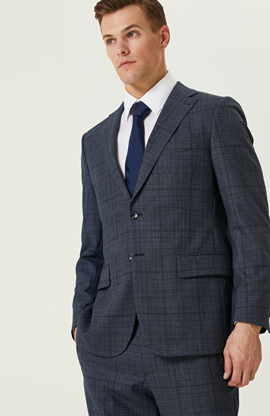 Loro Piana Kumaşıyla Üretilmiş Limited  Lacivert Yün Takım Elbise