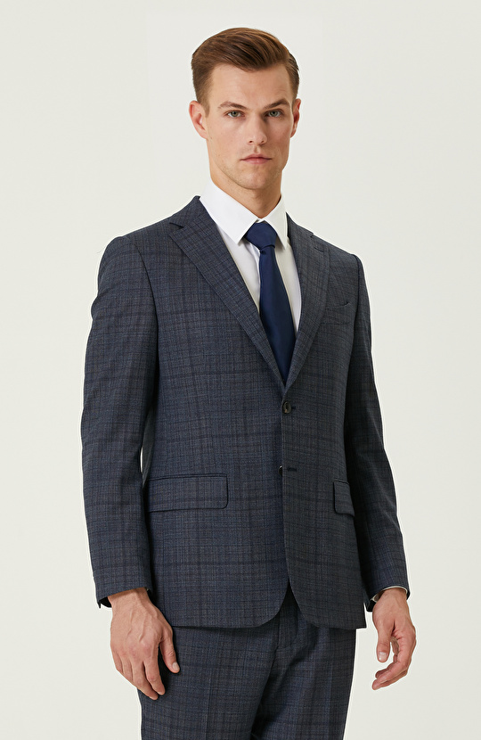 Loro Piana Kumaşıyla Üretilmiş Limited  Lacivert Yün Takım Elbise