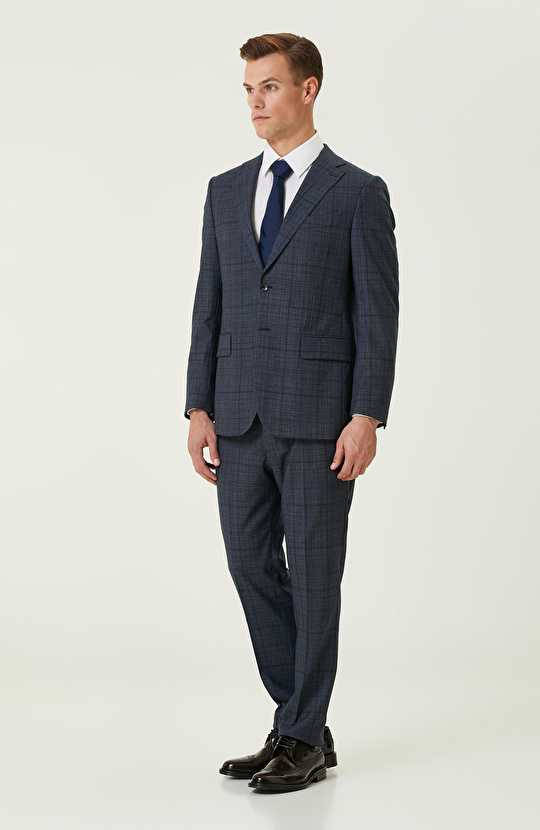 Loro Piana Kumaşıyla Üretilmiş Limited  Lacivert Yün Takım Elbise