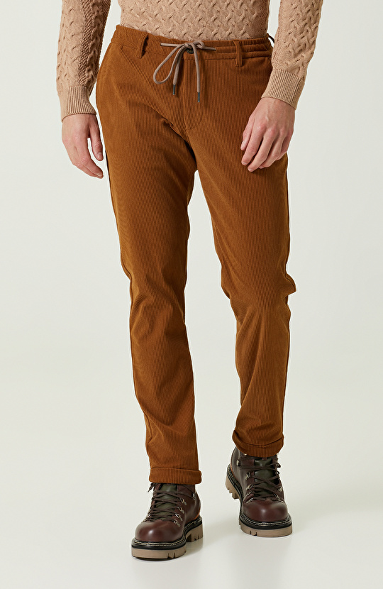 Duble Paça Camel Fitilli Pantolon
