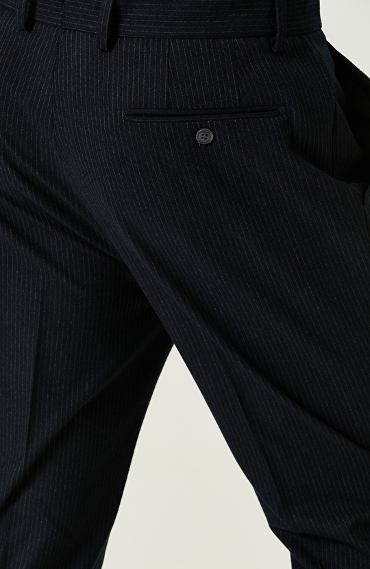 Lacivert Çizgili Pantolon