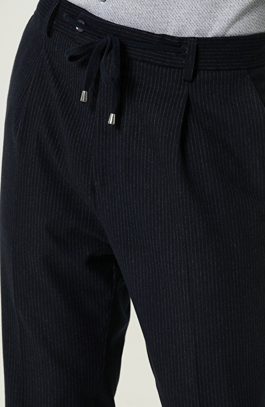 Lacivert Çizgili Pantolon