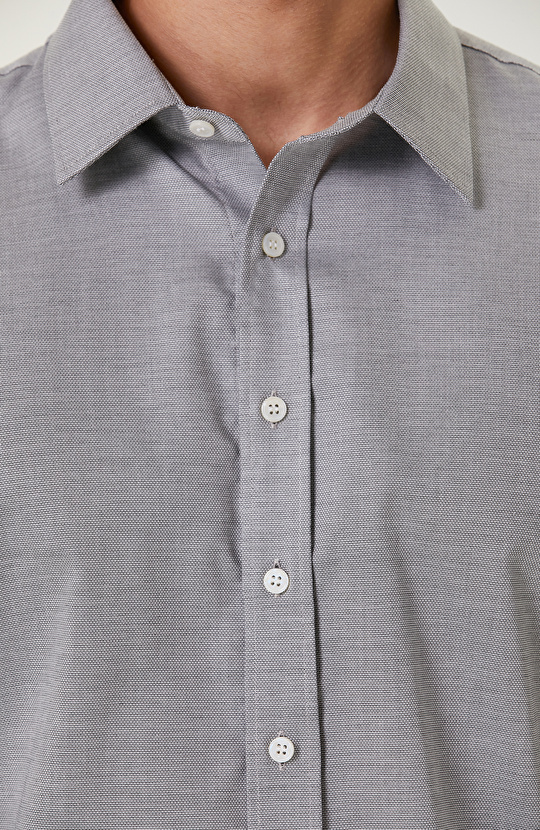 Non-Iron Pamuklu Siyah Armürlü Gömlek