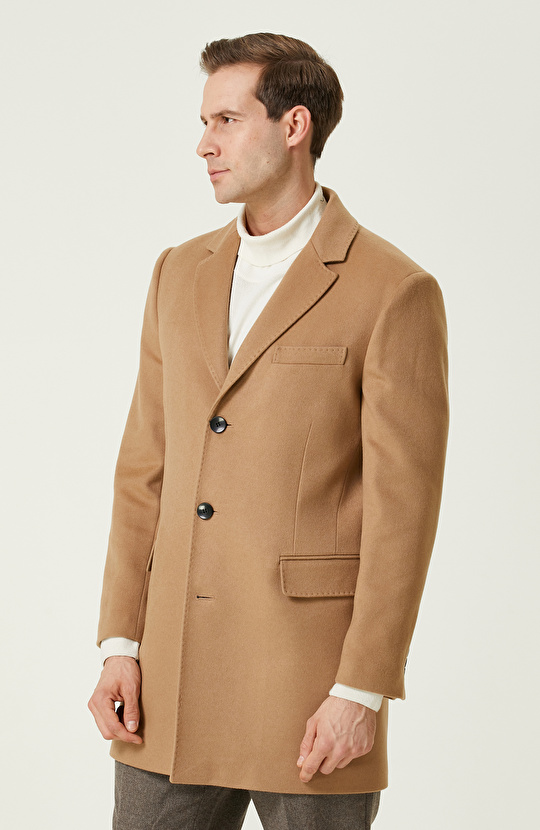 Camel Kaşmir Palto