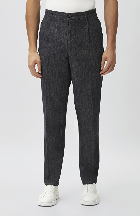 Navy Blue Casual Pants
