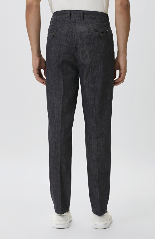 Navy Blue Casual Pants