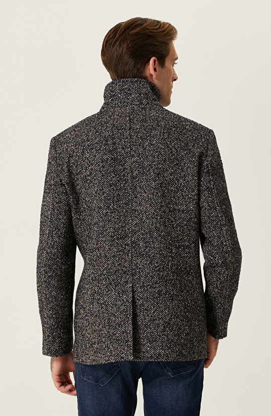 Lacivert Desenli Kaban