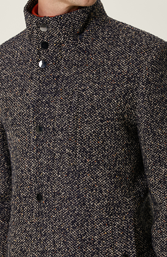 Lacivert Desenli Kaban