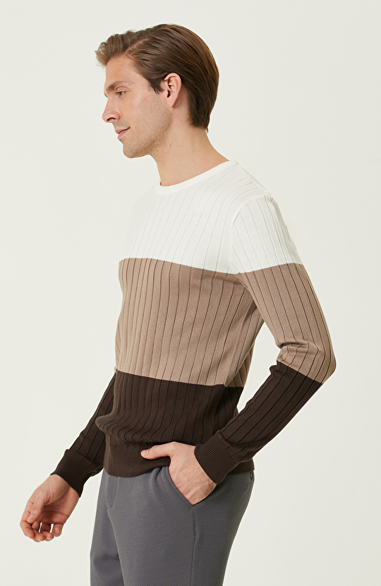 Vizon Ekru Bloklu Kazak