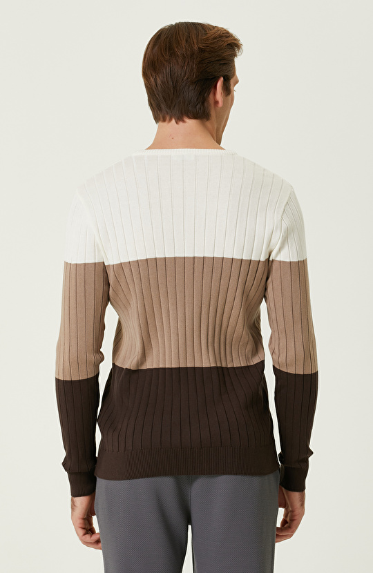 Vizon Ekru Bloklu Kazak