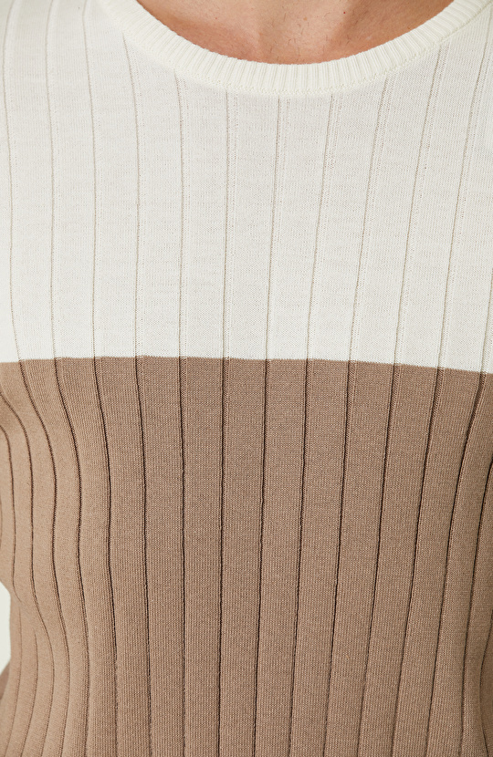 Vizon Ekru Bloklu Kazak