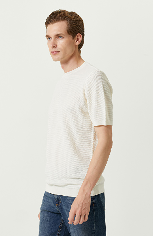 Ekru Pirinç Örgü Kazak