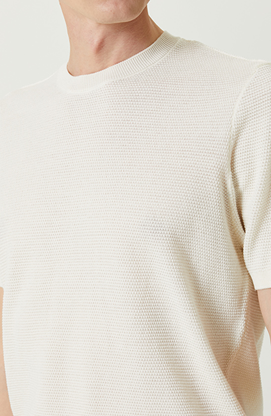 Ekru Pirinç Örgü Kazak