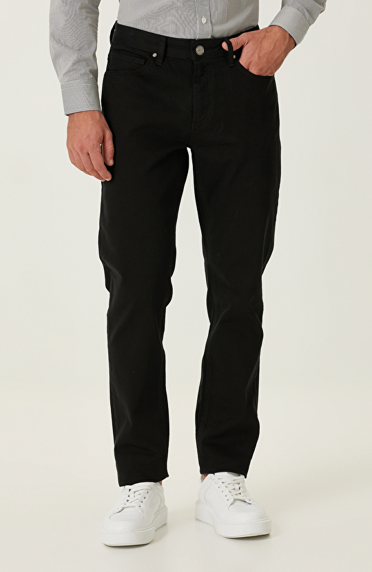 Siyah 5 Cepli Denim Pantolon