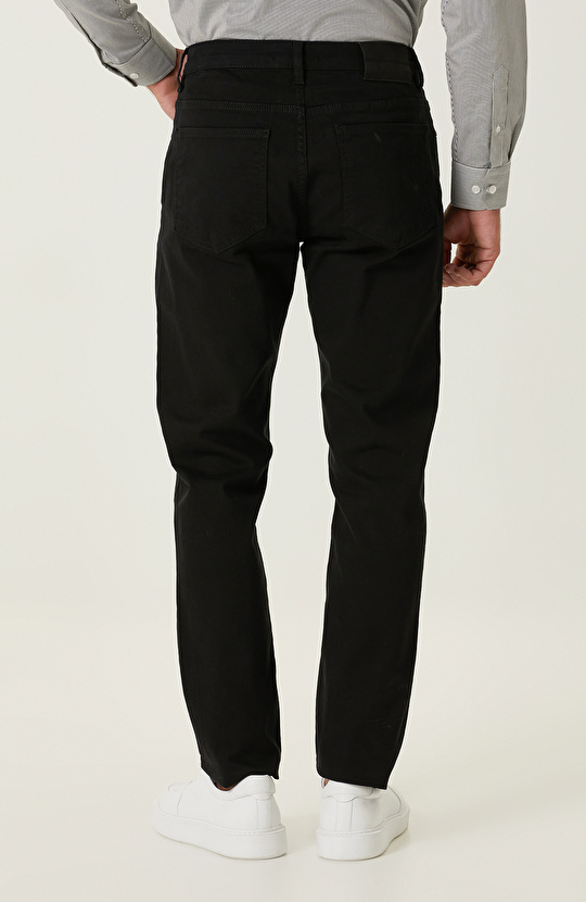 Siyah 5 Cepli Denim Pantolon
