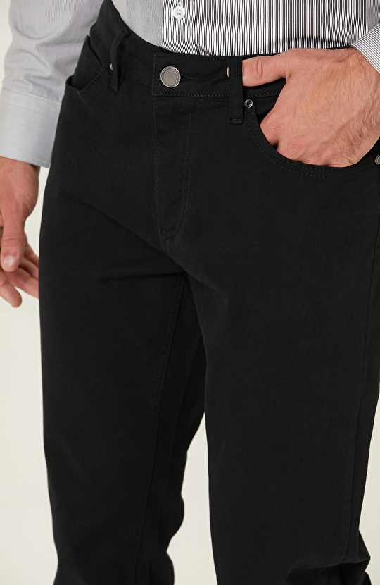 Siyah 5 Cepli Denim Pantolon