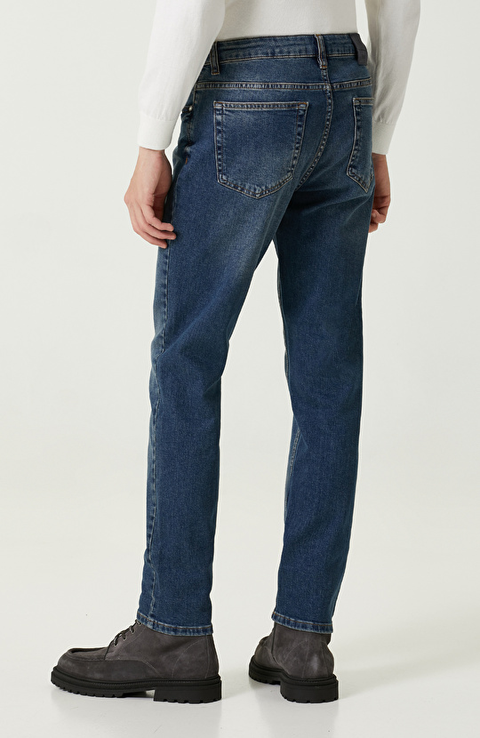 Lacivert 5 Cepli Denim Pantolon