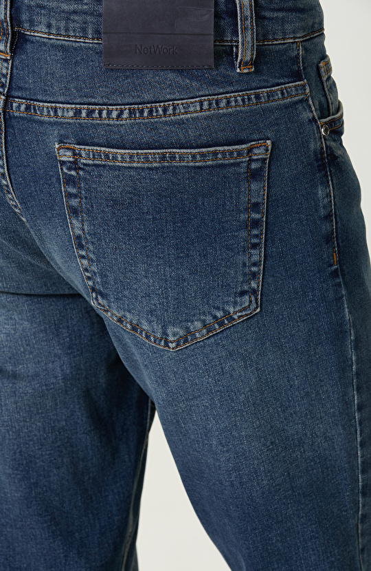 Lacivert 5 Cepli Denim Pantolon