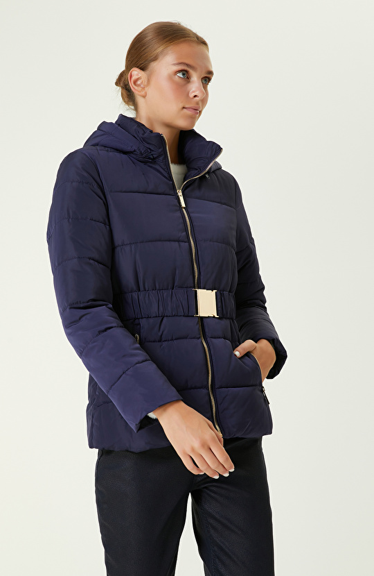 Lacivert Kapitoneli Mont