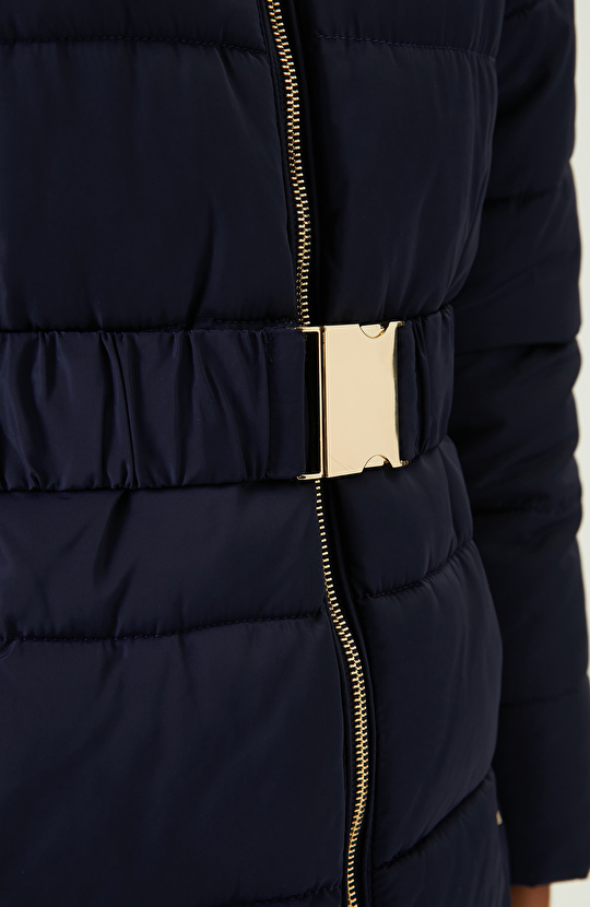 Lacivert Kapitoneli Mont