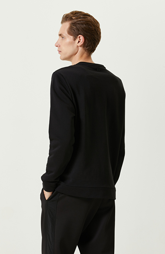 Siyah Military Baskılı Sweatshirt