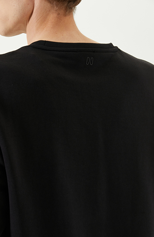 Siyah Military Baskılı Sweatshirt