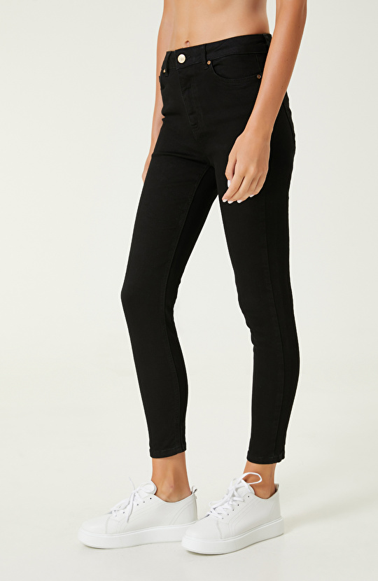 Siyah Push-Up Denim Pantolon