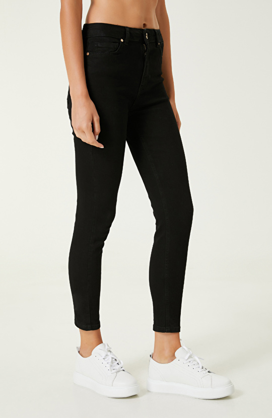 Siyah Push-Up Denim Pantolon