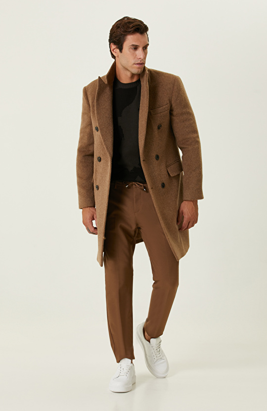 Siyah Kamuflaj Desenli Kazak