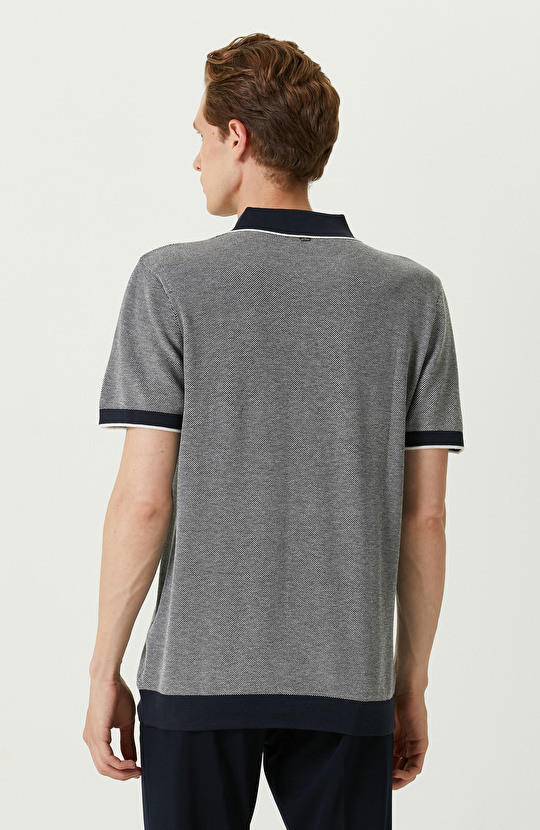 Lacivert Polo Yaka Kazak