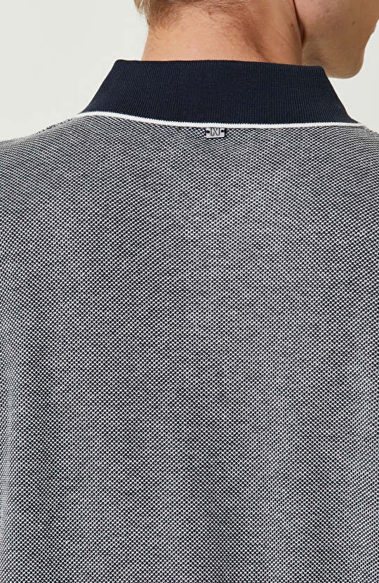 Lacivert Polo Yaka Kazak