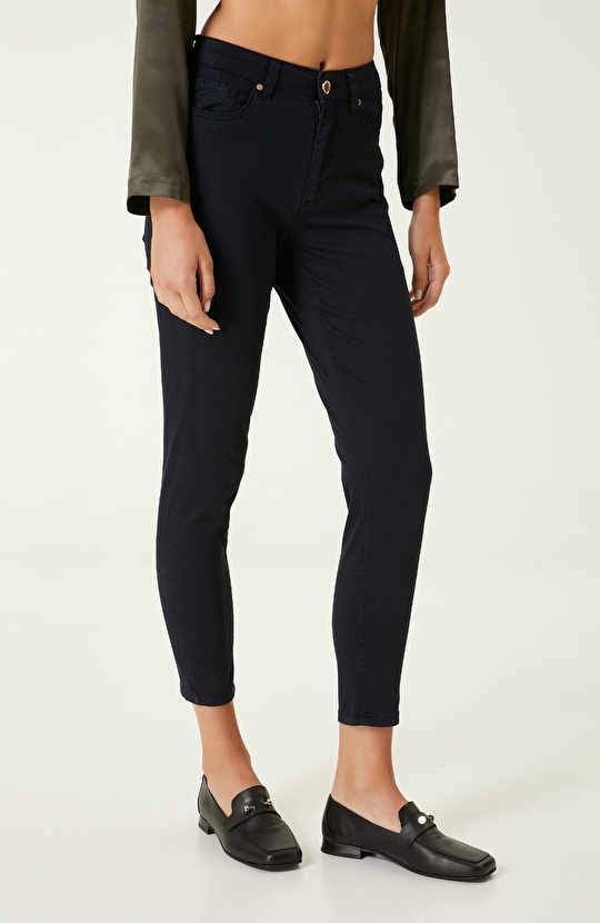 Lacivert Parça Boya Pantolon