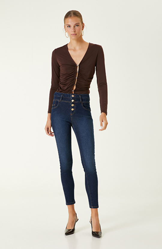 Acı Kahve Örme Bluz