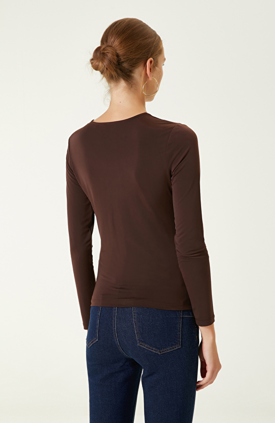 Acı Kahve Örme Bluz