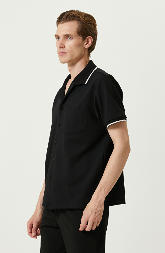 Siyah Polo Yaka Gömlek