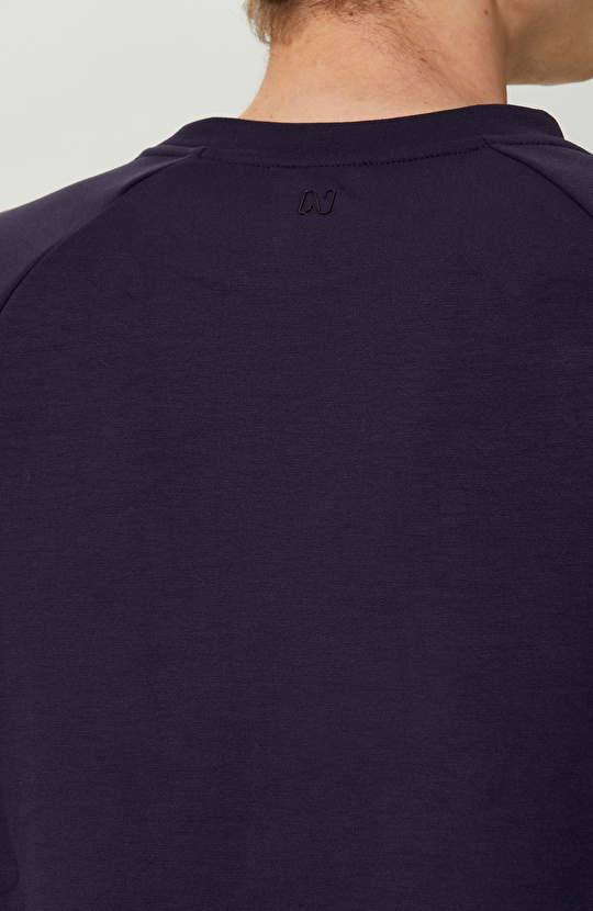 Lacivert Bisiklet Yaka Sweatshirt