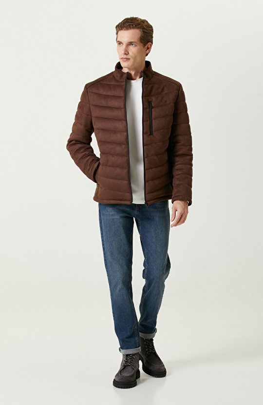 Ekru Bisiklet Yaka Sweatshirt