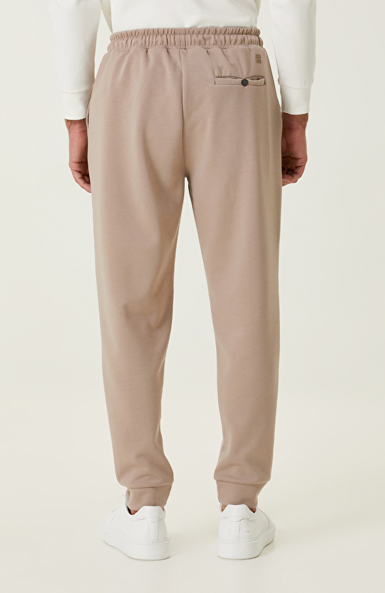 Taş Rengi Nervür Detaylı Eşofman Altı