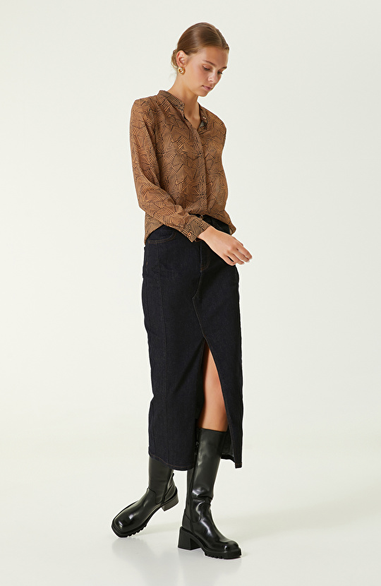 Siyah Desenli Gömlek