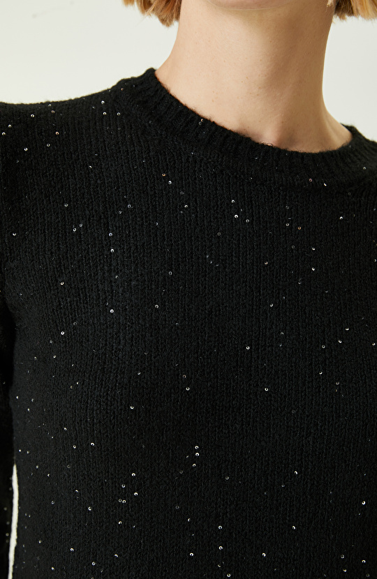 Siyah Payetli Elbise